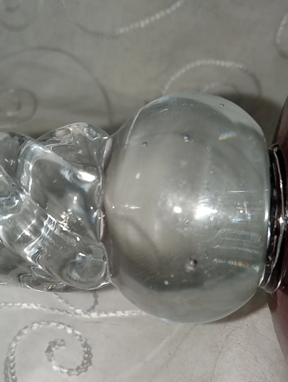 beautiful Ruby Twisted Glass Footed Vase